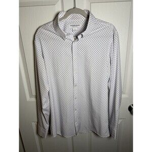 Mizzen & Main Leeward Shirt Men’s Medium Geometric Classic Fit Dress Performance